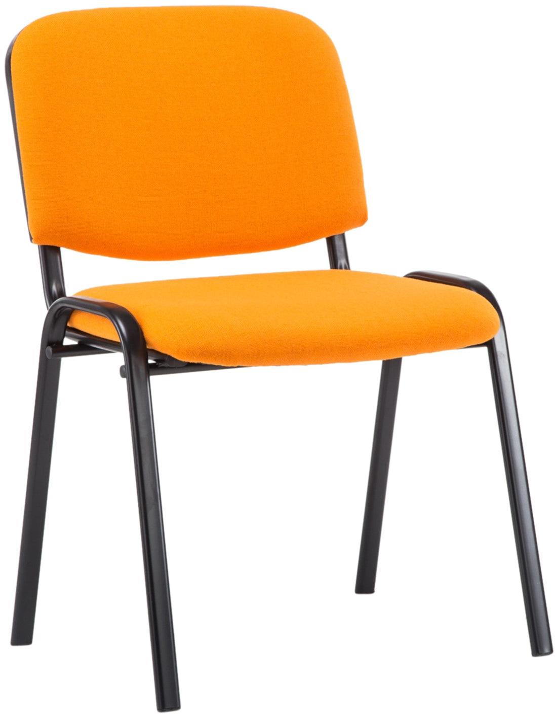 Conferentiestoel - Bezoekersstoel - Gewatteerde Zitting - Stapelbaar Comfort Kleur oranje