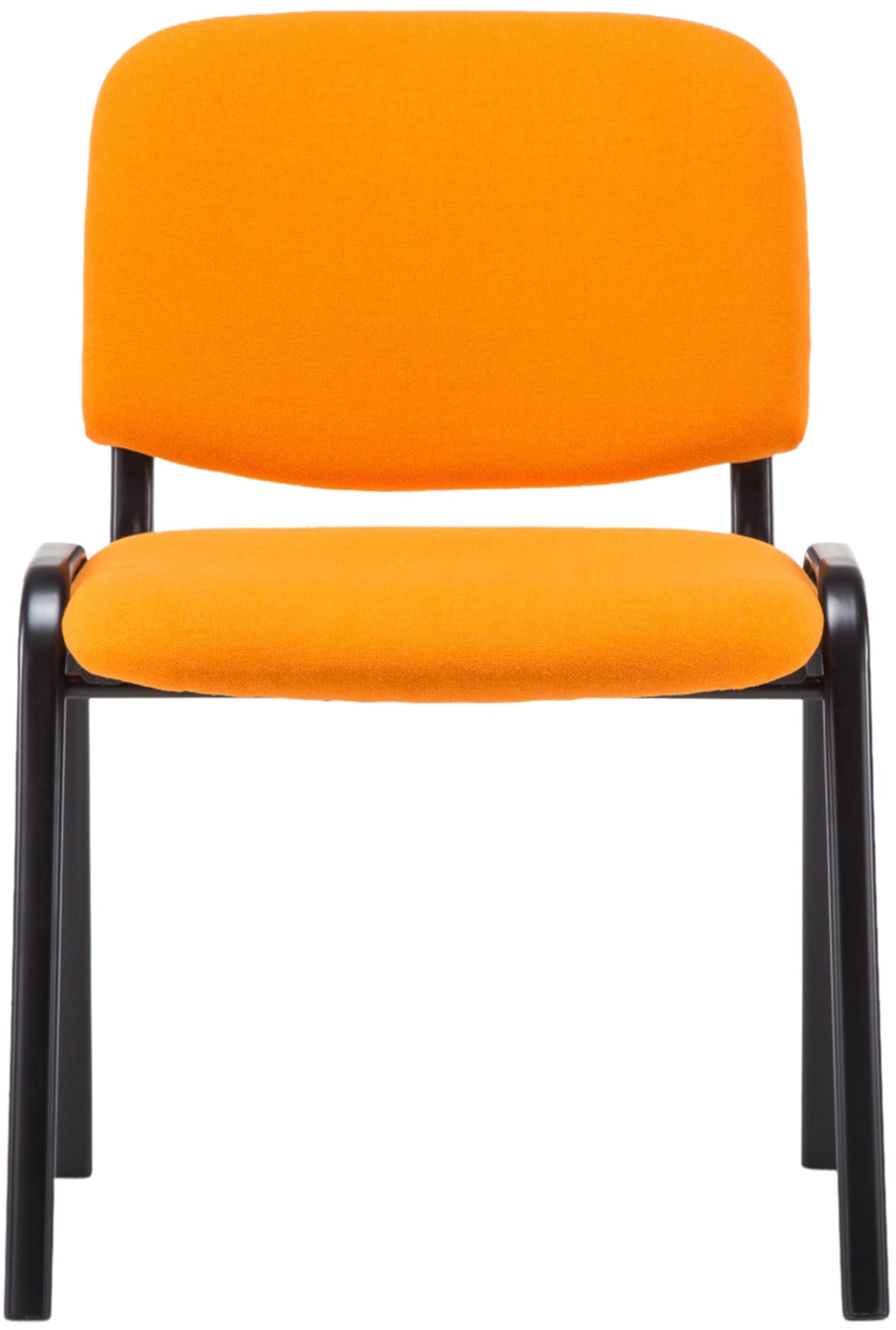 Conferentiestoel - Bezoekersstoel - Gewatteerde Zitting - Stapelbaar Comfort Kleur oranje