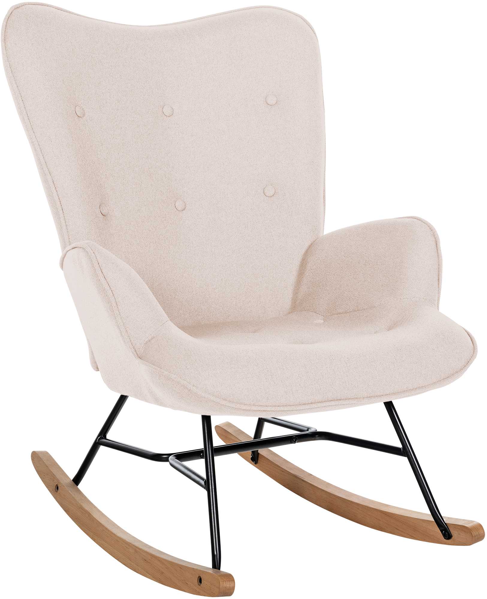 Schommelstoel - Relaxstoel - Comfortabel Schommelfunctie, Luxe inrichting in je woonkamer Kleur crème