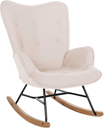 Schommelstoel - Relaxstoel - Comfortabel Schommelfunctie, Luxe inrichting in je woonkamer Kleur crème