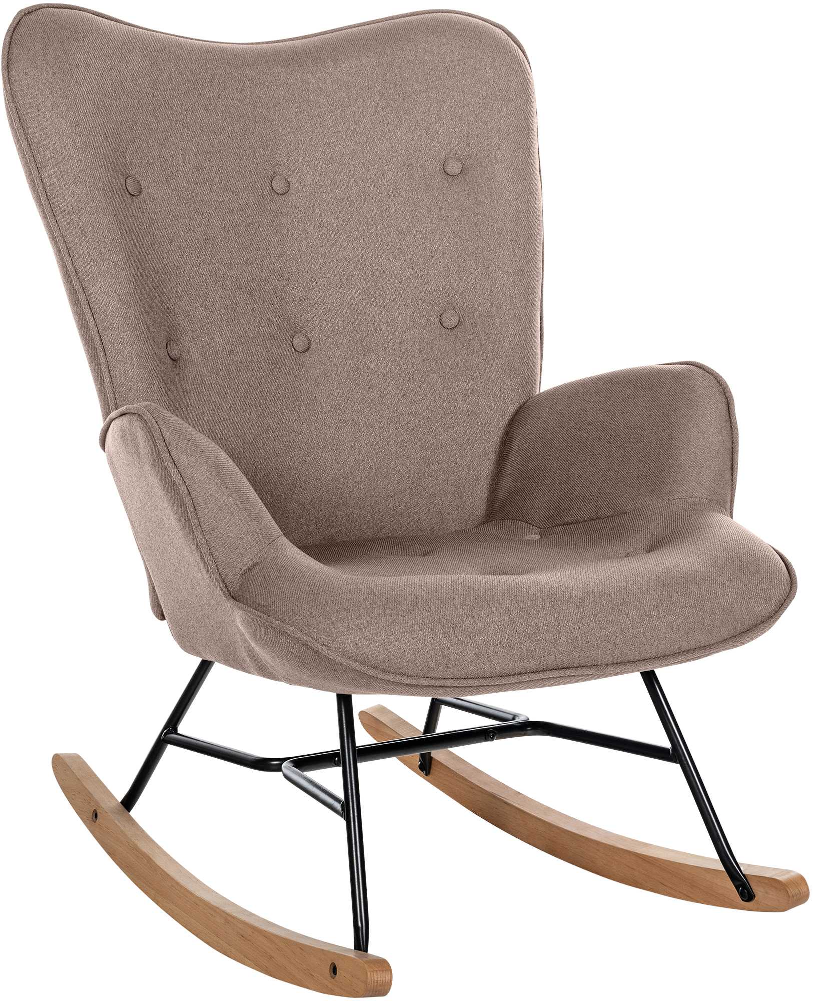 Schommelstoel - Relaxstoel - Comfortabel Schommelfunctie, Luxe inrichting in je woonkamer Kleur taupe