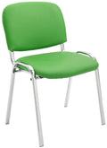 Stapelstoel - Conferentiestoel - Kunstleer & Stabiel Metaal - Ruimtebesparend Stapelbaar Kleur groen