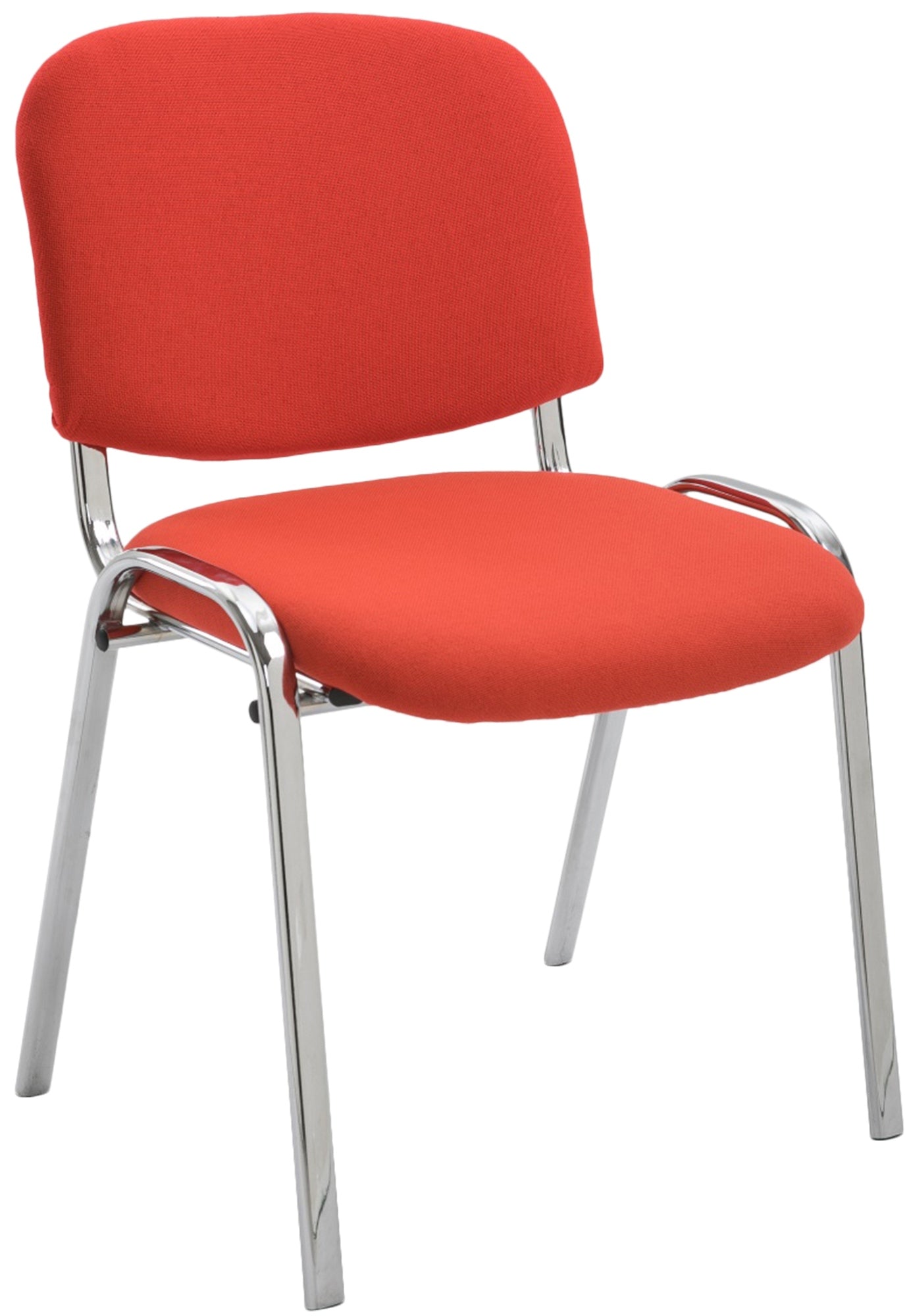 Stapelbare Bezoekersstoel - Vergaderstoel - Gewatteerde Zitting voor Comfort Kleur rood