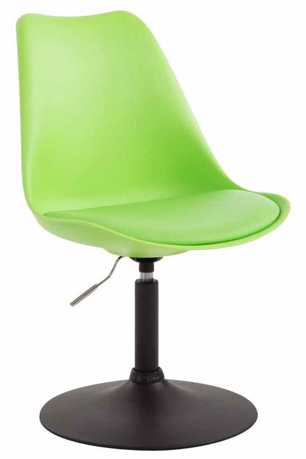 Eetkamerstoel - Keukenstoel - Comfortabele zitervaring, Duurzaam kunststof en kunstleer Onderstel Kleur zwart Kleur groen