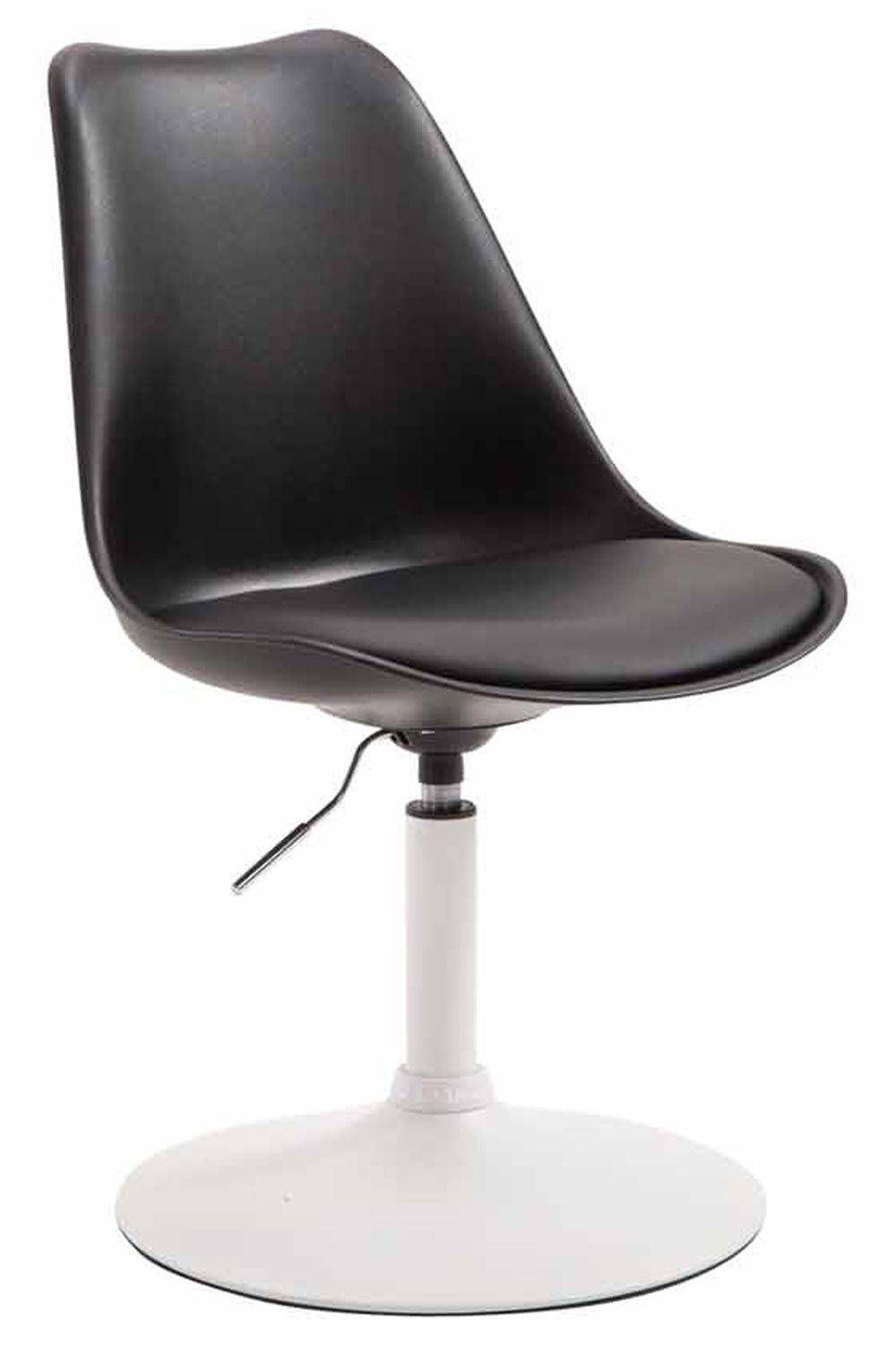 Eetkamerstoel - Fauteuil - Comfortabel en modern ontwerp, Verstelbaar en 360° draaibaar Kleur zwart
