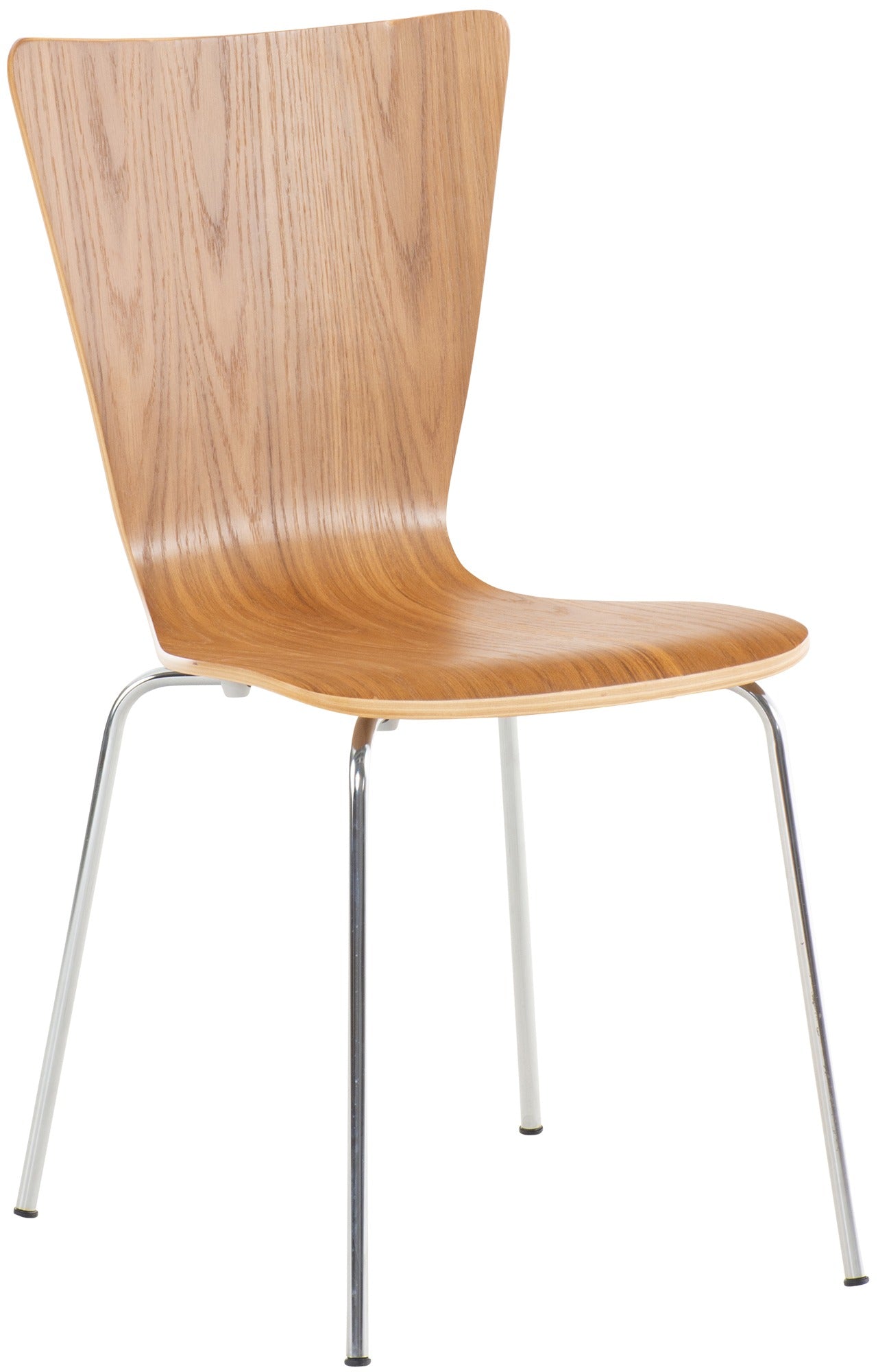 Stapelbare Bezoekersstoel - Vergaderstoel - Optimaal Zitcomfort & Elegant Design Kleur eik