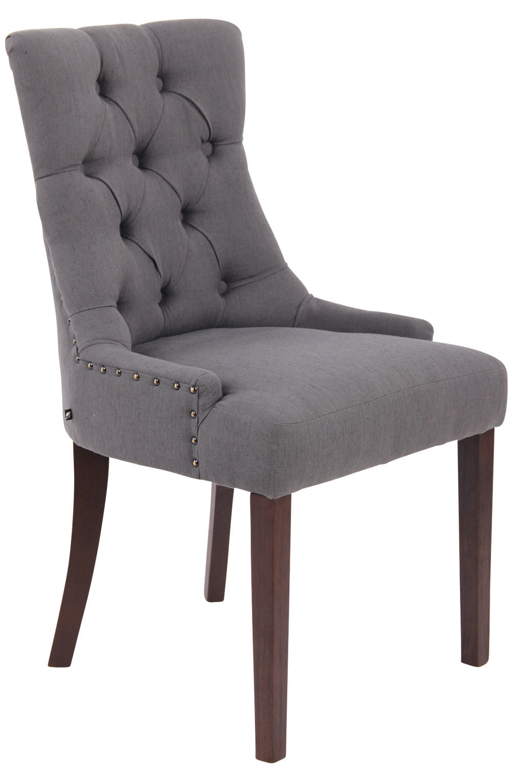 Elegante Eetkamerstoel - Stijlvolle Keukenstoel, Hoog Zitcomfort, Rubberhouten Frame Kleur donkergrijs Onderstel Kleur antiek