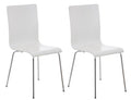 2-delige Set Bezoekersstoel - Vergaderstoel - Ergonomisch Ontwerp, Comfortabel Zitten Urenlang Kleur wit