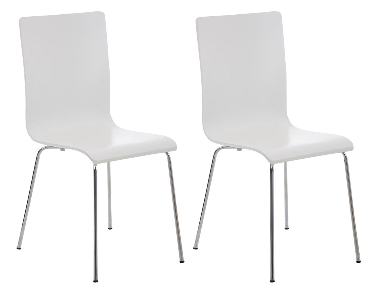 2-delige Set Bezoekersstoel - Vergaderstoel - Ergonomisch Ontwerp, Comfortabel Zitten Urenlang Kleur wit