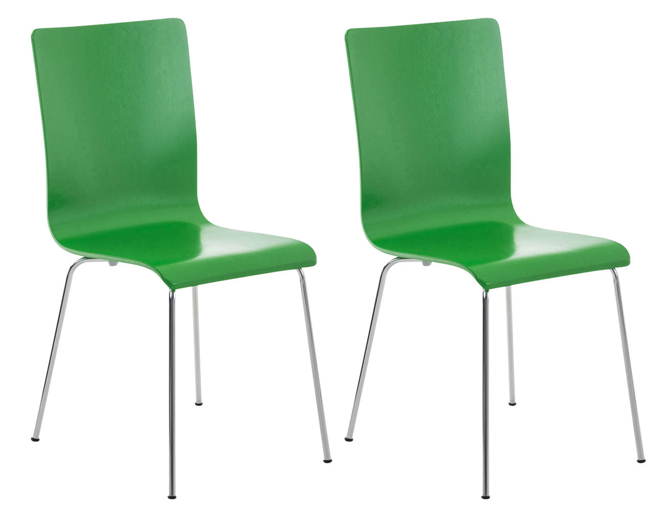 2-delige Set Bezoekersstoel - Vergaderstoel - Ergonomisch Ontwerp, Comfortabel Zitten Urenlang Kleur groen