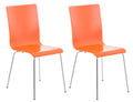 2-delige Set Bezoekersstoel - Vergaderstoel - Ergonomisch Ontwerp, Comfortabel Zitten Urenlang Kleur oranje