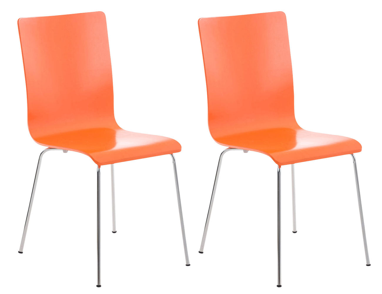 2-delige Set Bezoekersstoel - Vergaderstoel - Ergonomisch Ontwerp, Comfortabel Zitten Urenlang Kleur oranje
