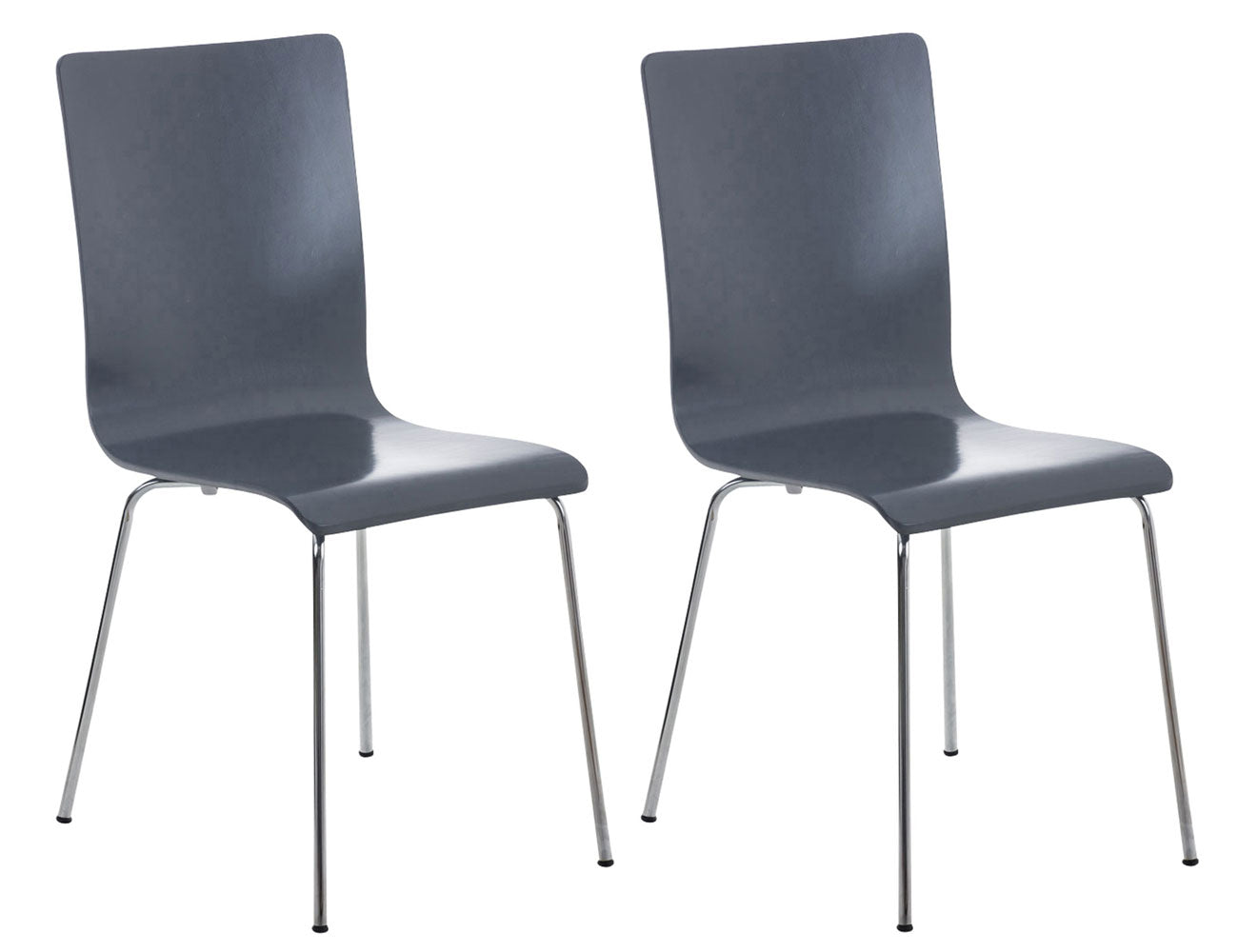 2-delige Set Bezoekersstoel - Vergaderstoel - Ergonomisch Ontwerp, Comfortabel Zitten Urenlang Kleur grijs