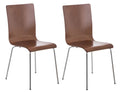 2-delige Set Bezoekersstoel - Vergaderstoel - Ergonomisch Ontwerp, Comfortabel Zitten Urenlang Kleur bruin