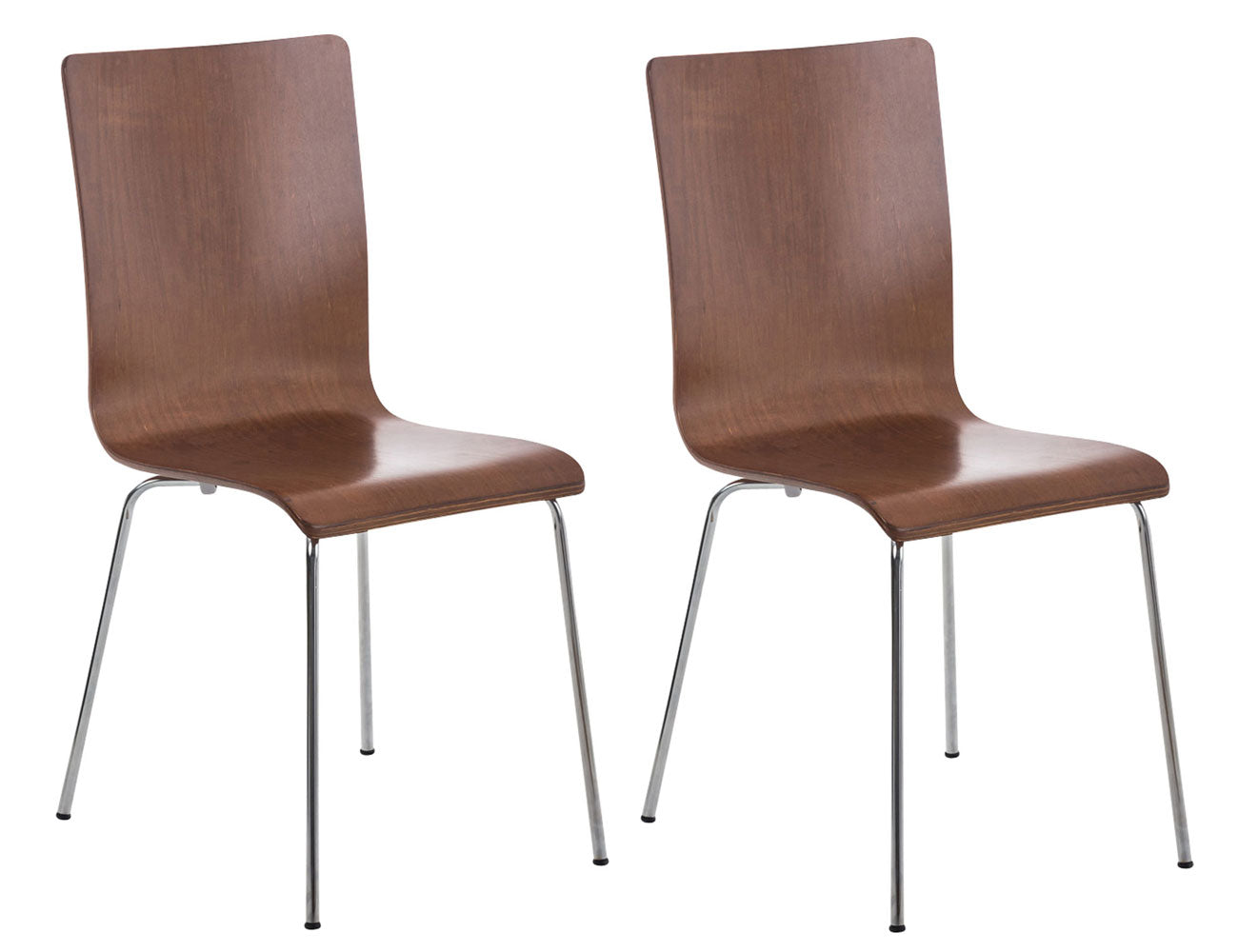 2-delige Set Bezoekersstoel - Vergaderstoel - Ergonomisch Ontwerp, Comfortabel Zitten Urenlang Kleur bruin