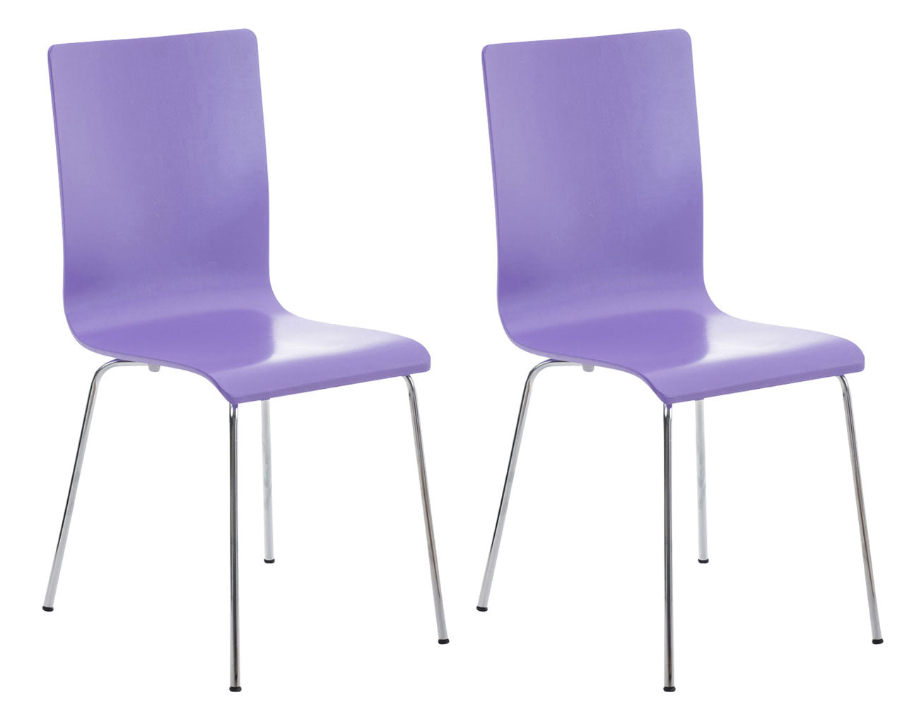 2-delige Set Bezoekersstoel - Vergaderstoel - Ergonomisch Ontwerp, Comfortabel Zitten Urenlang Kleur lila