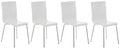 4-delige Set Bezoekersstoelen - Wachtkamerstoelen - Ergonomisch Comfort Kleur wit