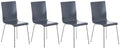 4-delige Set Bezoekersstoelen - Wachtkamerstoelen - Ergonomisch Comfort Kleur grijs