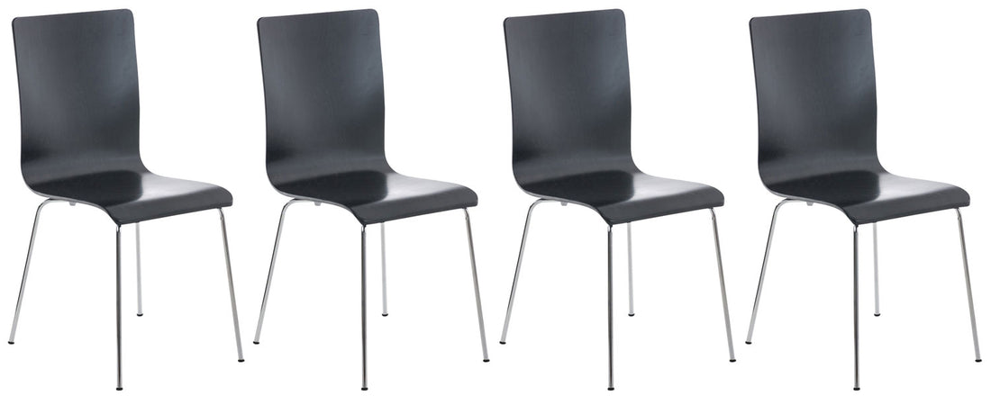 4-delige Set Bezoekersstoelen - Wachtkamerstoelen - Ergonomisch Comfort Kleur oranje