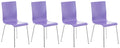 4-delige Set Bezoekersstoelen - Wachtkamerstoelen - Ergonomisch Comfort Kleur lila