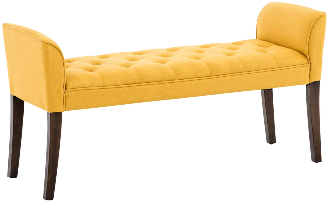 Chaise Longue Bank - Ligstoel - Comfortabele Stoffen Bekleding, Stijlvolle Blikvanger, Houten Poten Kleur geel