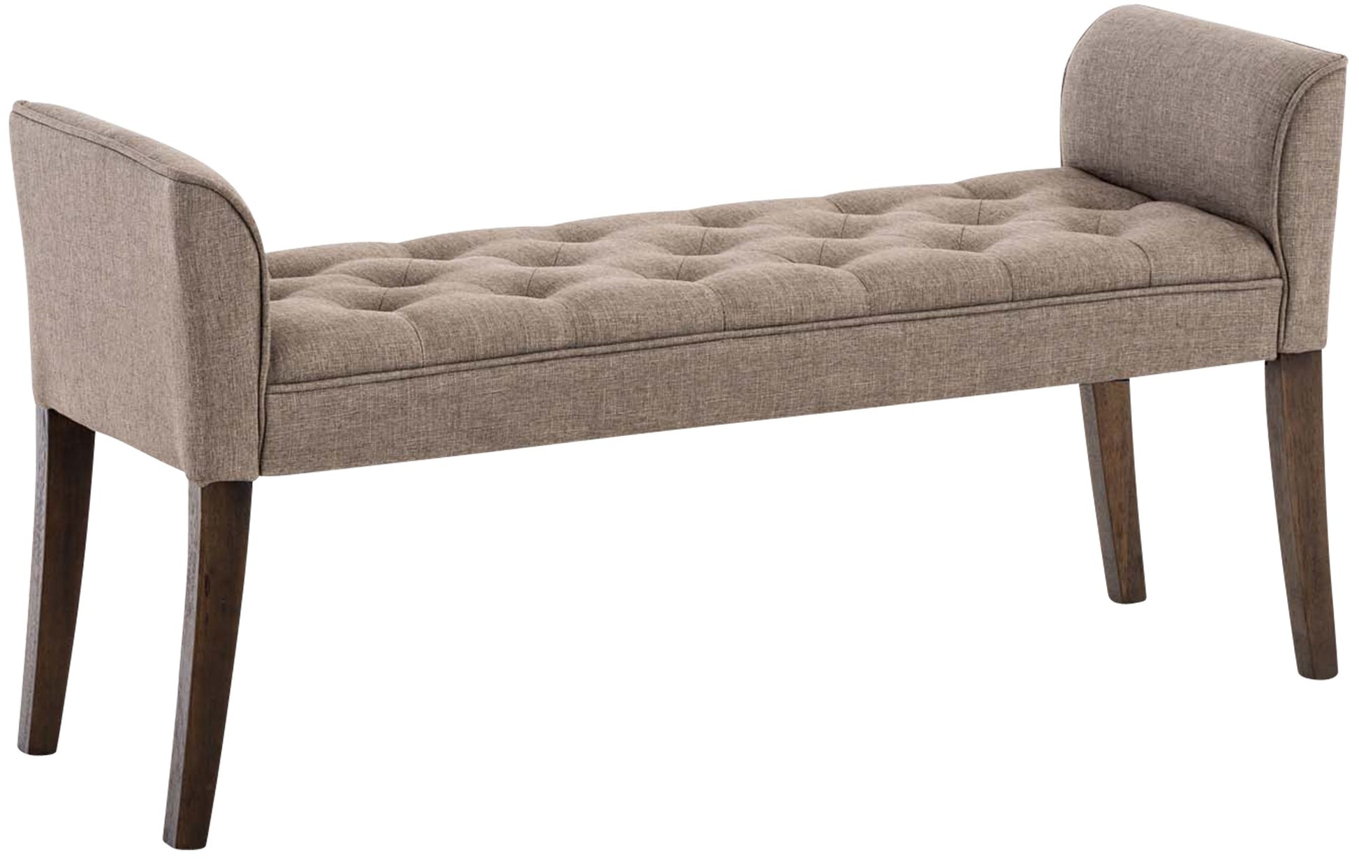 Chaiselongue Sofa - Loungestoel - Robuust Rubberhout Frame & Comfort Zitting Kleur taupe Onderstel Kleur antiek-donker