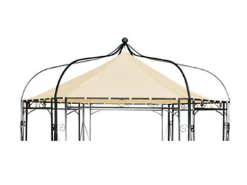 Vervangingsdak 6-hoekig tuinpaviljoen Manley/Dudley | Kleur: Crème | Afmetingen: 280x280x40 cm