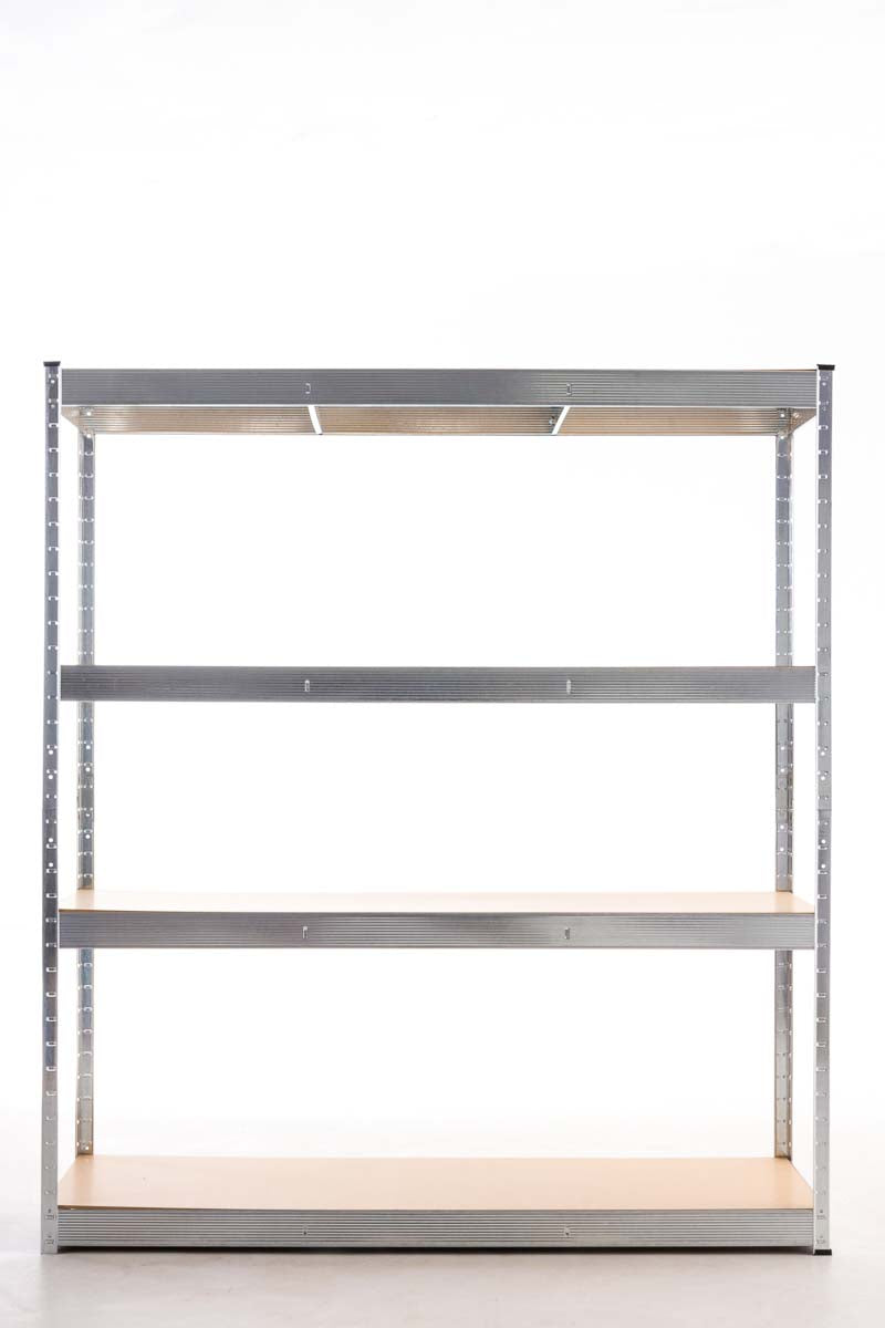 Magazijnstelling 160x60x180 cm - 4 niveaus | Kleur: zilver | Afmetingen: 160x60x180 cm