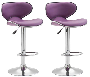 Set van 2 barkrukken Las Vegas kunstleer | Purper
