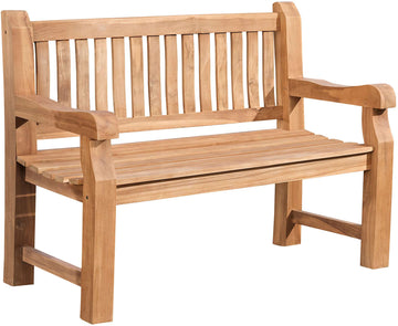Teak Houten Tuinbank - Massief Hout - Duurzaam en Ergonomisch Ontwerp Kleur teak