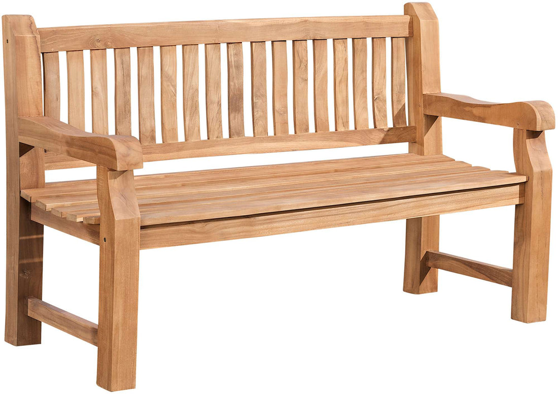 Teakhouten Tuinbank V2 - Houten Zitbank - Duurzaam en Weerbestendig Design Kleur teak Maat