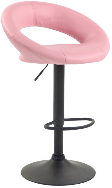Barkruk Olinda kunstleer | Kleur: Roze | Afmetingen: 53x47x80 cm