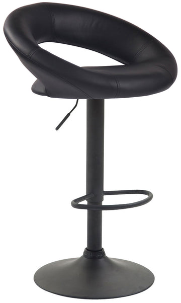 Barkruk Olinda kunstleer | Kleur: zwart | Afmetingen: 53x47x80 cm