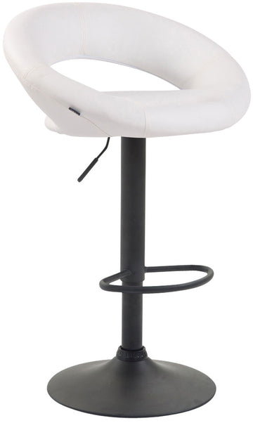 Barkruk Olinda kunstleer | Kleur: Wit | Afmetingen: 53x47x80 cm