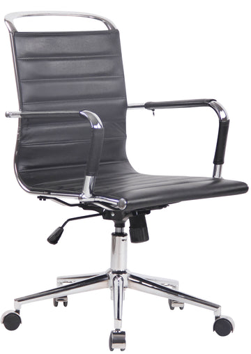Bureaustoel Barton - Kunstleren bureaustoel | Kleur: zwart | Afmetingen: 57x62x93 cm