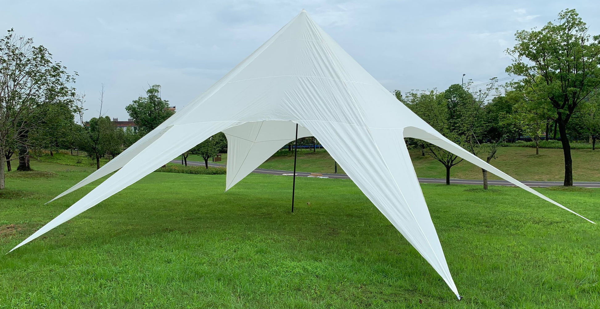 10m Stertent - Evenemententent - Weerbestendig polyester, snel op te zetten Kleur wit