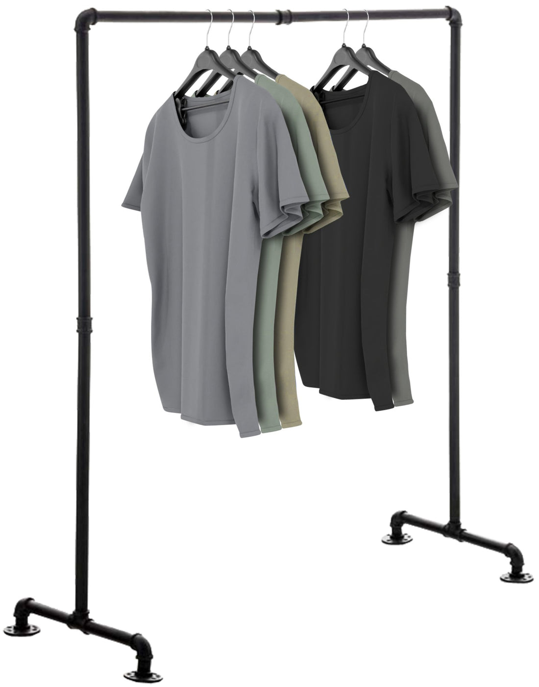 Industriëel Kledingrek - Garderoberek - Ruimtebesparend Design Kleur zwart Maat