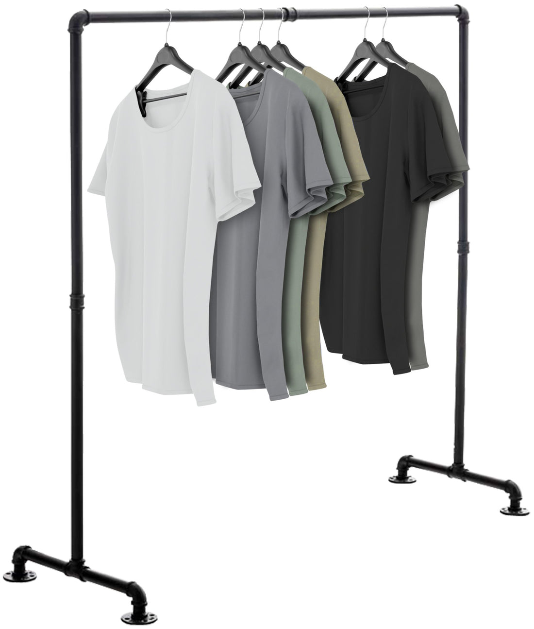 Industriëel Kledingrek - Garderoberek - Ruimtebesparend Design Kleur zwart Maat