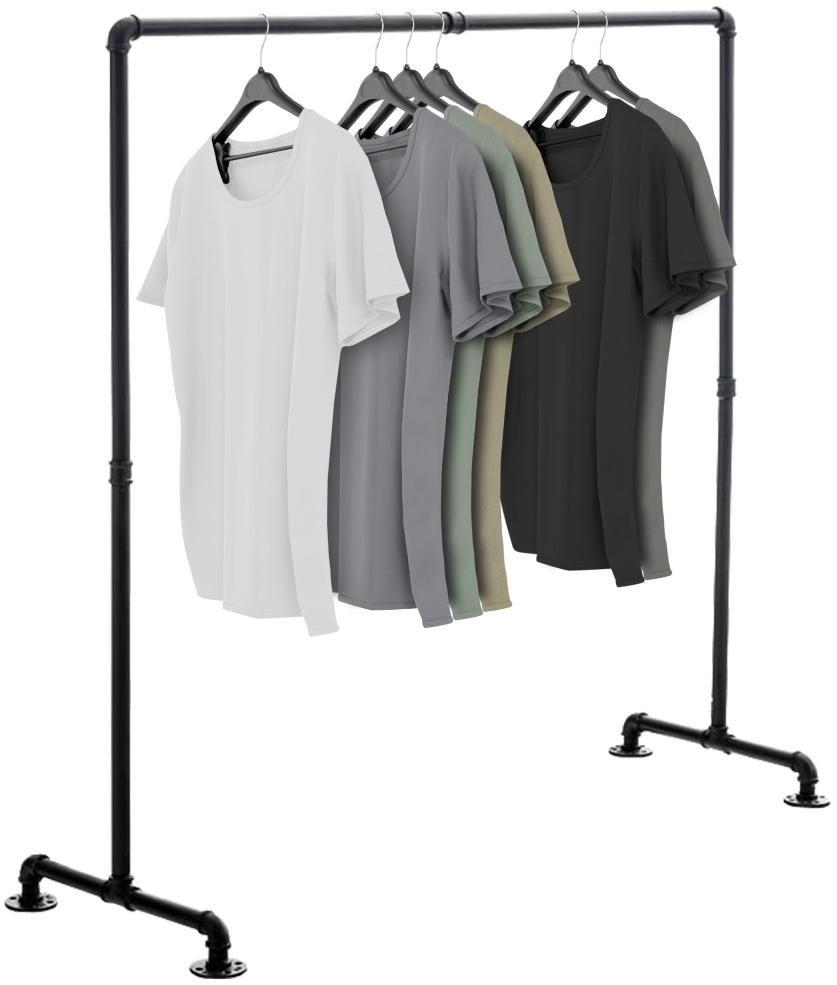 Industriëel Kledingrek - Garderoberek - Ruimtebesparend Design Kleur zwart Maat