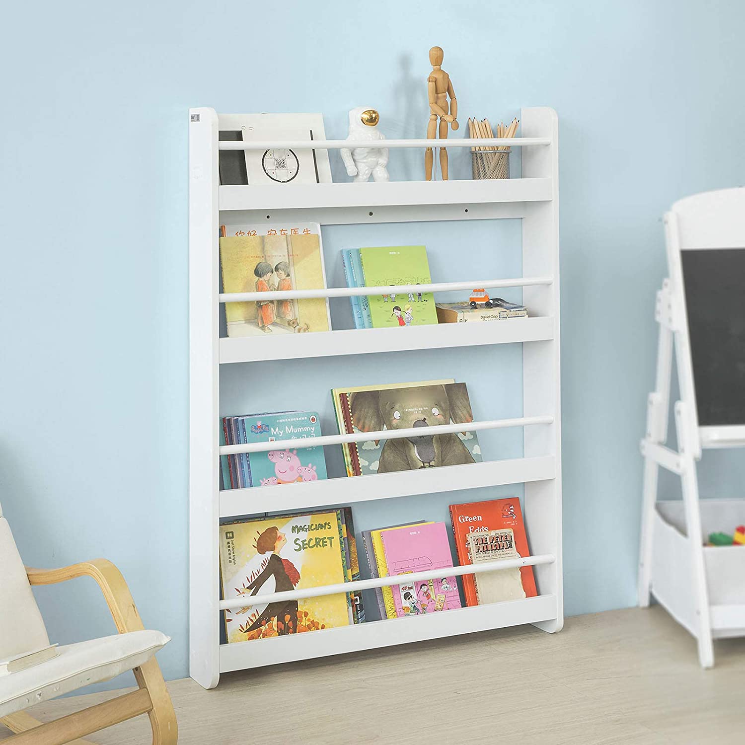 Wandmontage 4 lagen Kinderen Kinderboekenkast Boekenplank - Opbergrek