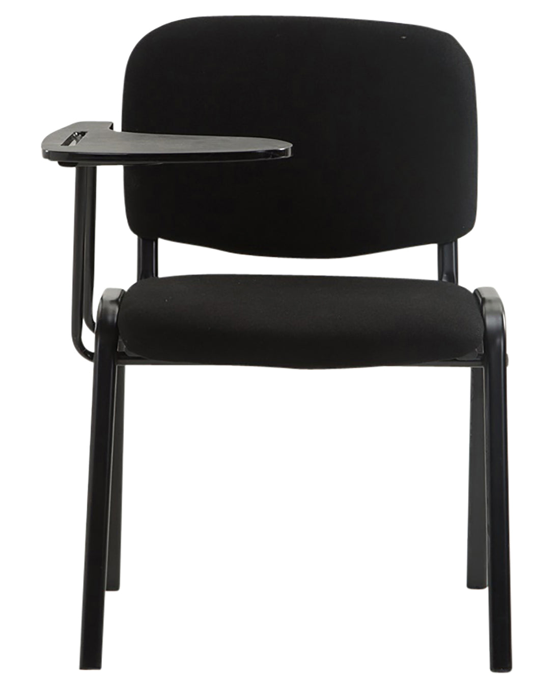 Set van 4 vergaderstoelen Ken met klaptafel | Kleur: Zwart | Afmetingen: 53x71x81 cm