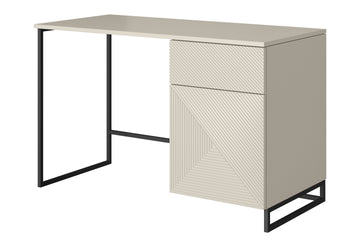 Asha Bureau 120 cm met Lade - Modern Design, Duurzaam & Praktisch | Kleur: Kasjmier/Zwart