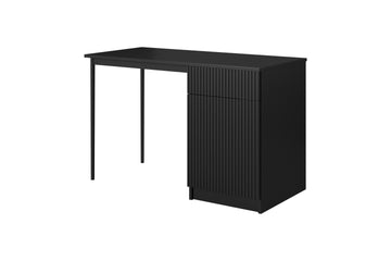 Nicole Bureau 120 cm met Lade – Stijlvol Mat Zwart | Kleur: Mat Zwart | Maat: 120x75x55 cm