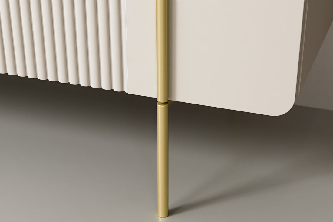 Malmi TV-meubel 150 cm - Kasjmier met gouden poten | Kleur: Kasjmier/Goud | Maat: 150x57x42 cm