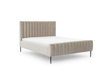 Nicole gestoffeerd bed 180x200 met hoge metalen poten | Kleur: Variabel