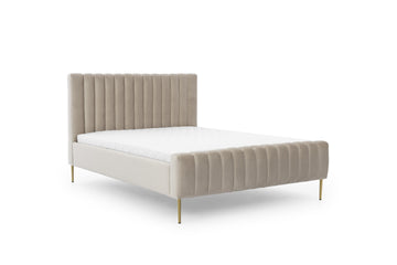 Nicole gestoffeerd bed 180x200 met gouden poten | Kleur: Naar keuze | Maat: 180x200 cm