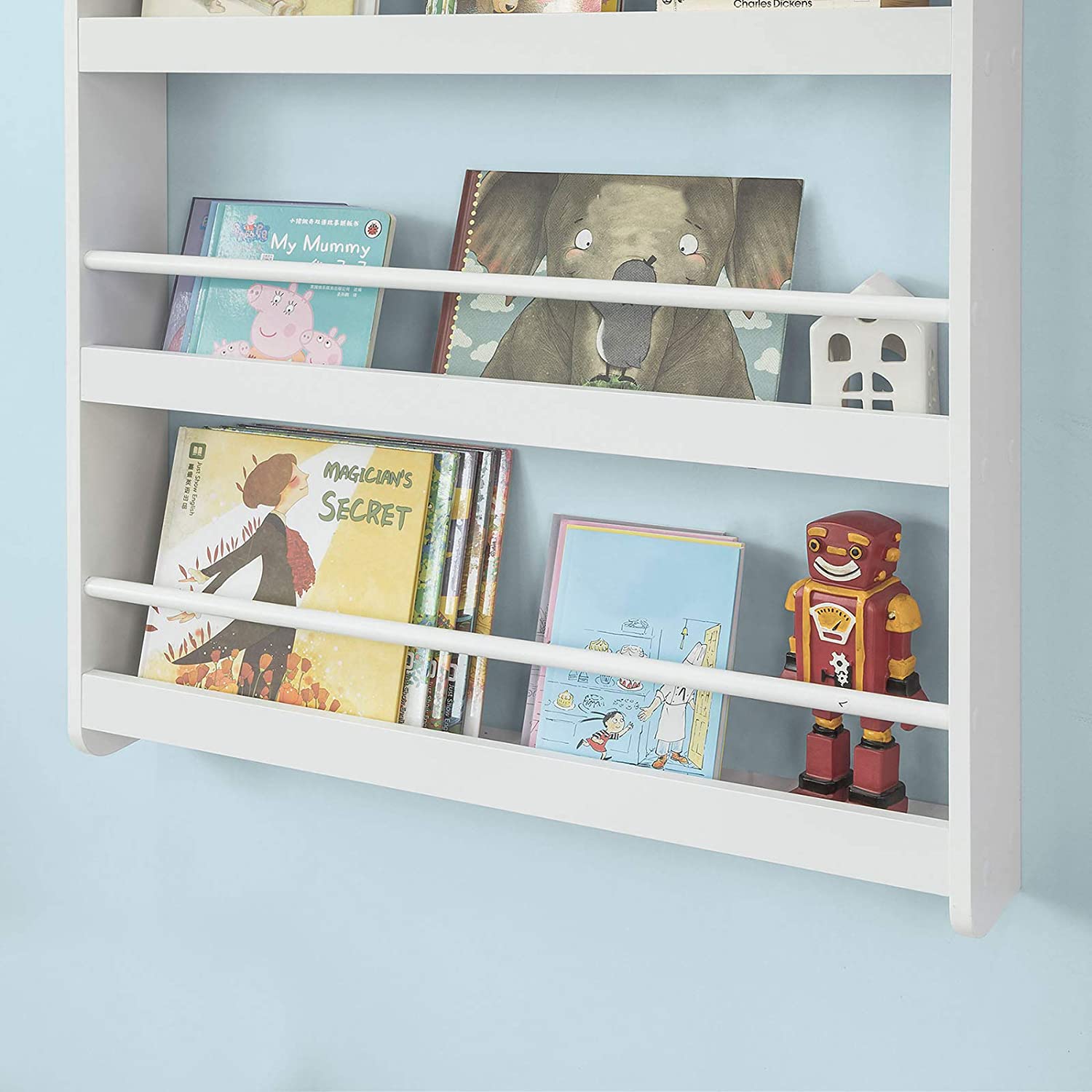 Wandmontage 4 lagen Kinderen Kinderboekenkast Boekenplank - Opbergrek