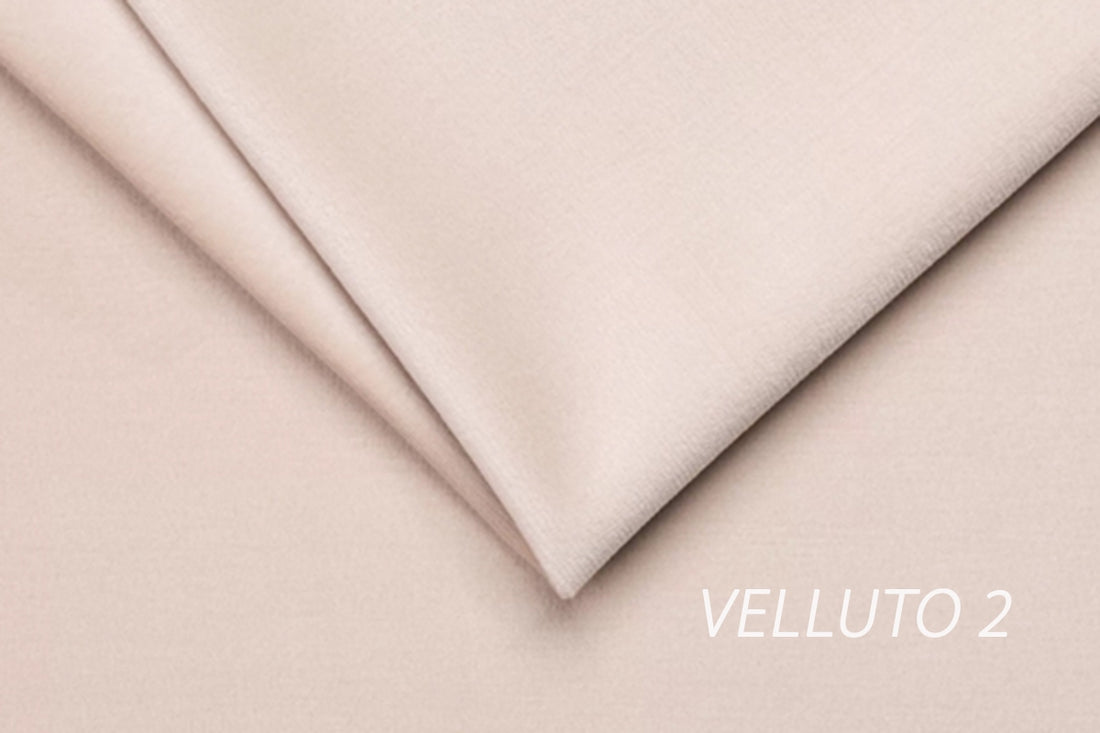 Nicole Fluwelen Slaapkamerbed - Hoog Hoofdbord, Zwarte Poten | Kleur: Beige | Maat: 160x200 cm