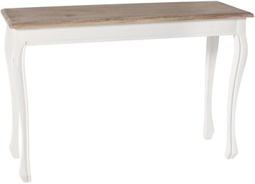 Consoletafel Balto - Gerecycled iepenhout | Kleur: natura/wit | Afmetingen: 120x40x80 cm