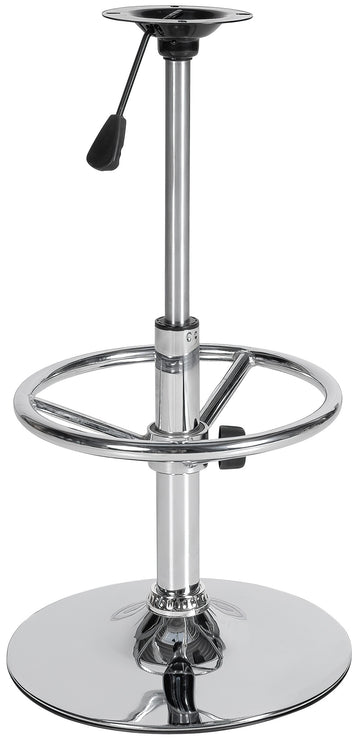 Vervangingsframe voor barkruk - rond metalen frame | Kleur: Chroom | Afmetingen: 38.5x38.5x55 cm